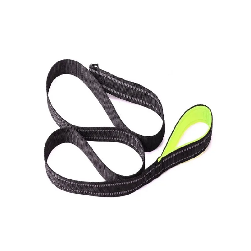 Leash Green Прочный ошейник для собак с ручками для собак, для тренировок, ходьбы, бега, походов, ошейник собачий со светоотражателем, ошейник, поводок, маленький средний La - Цвет: Leash Green