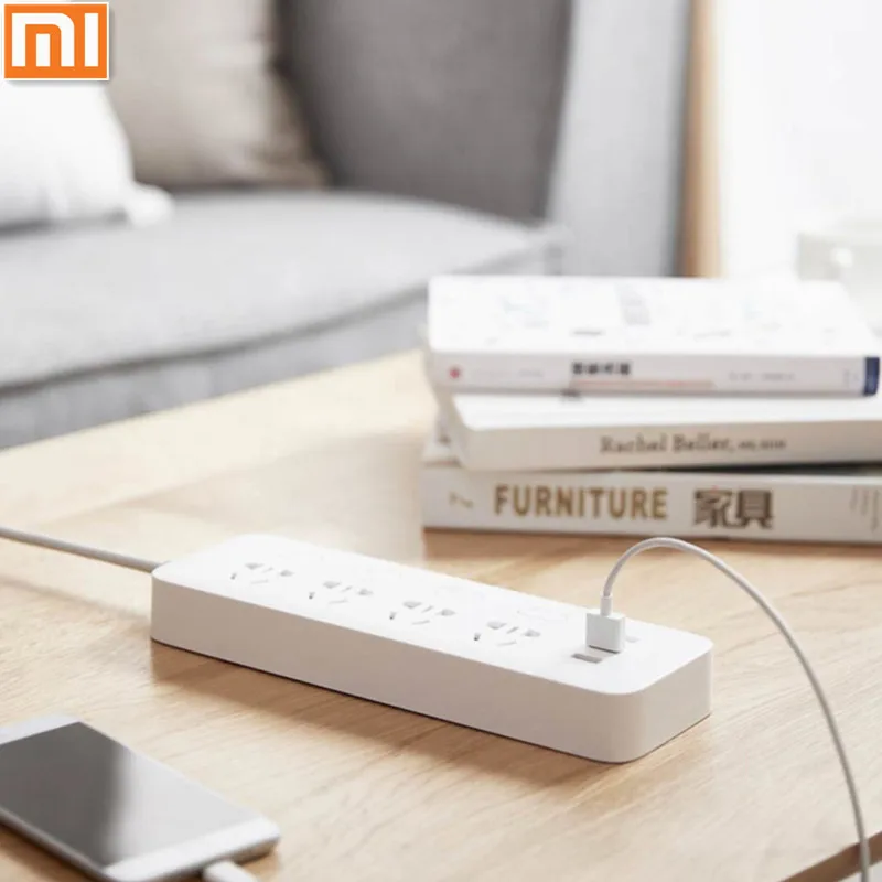 Оригинальный блок питания Xiaomi Mijia 4 розетки отдельных переключателя управления 5