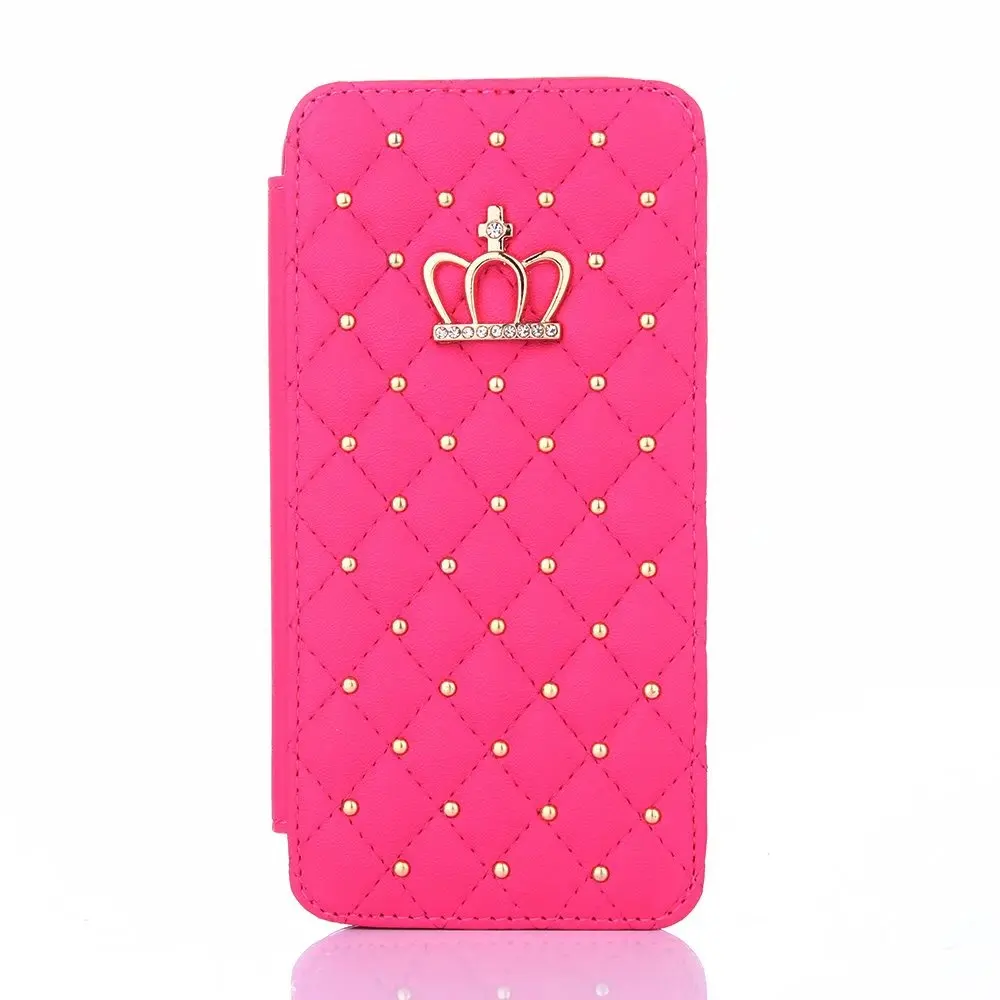 Rosered Для samsung galaxy A3 A5 A6 A8 J3 J4 J5 J6 Plus J7 кошелек с блестящей короной и бриллиантами Кожаный чехол-книжка с подставкой Чехол для телефона - Цвет: Rosered