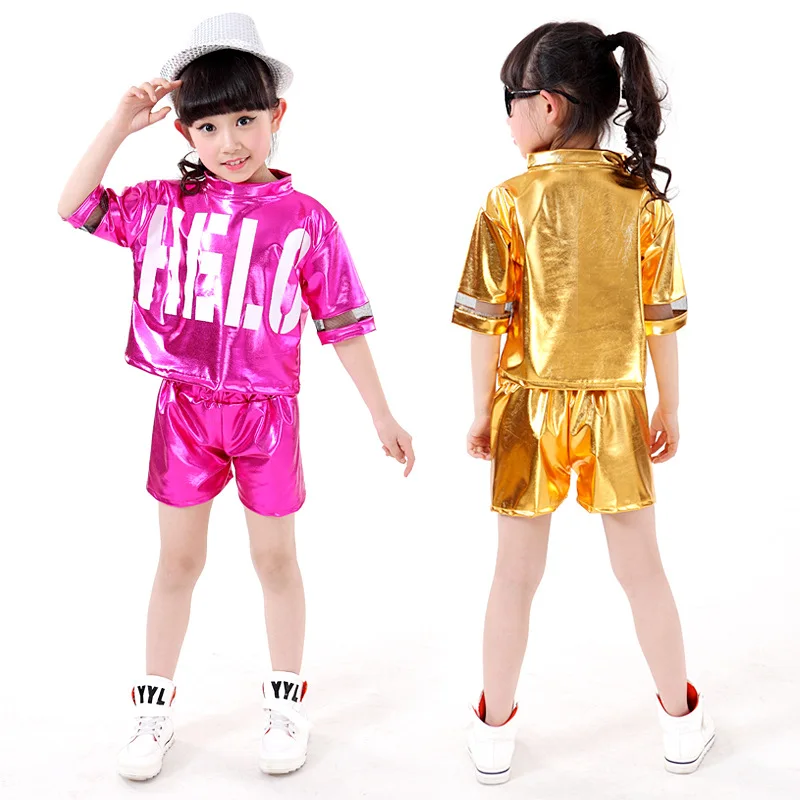 

Girls Jazz Dance Costumes Kids Modern Dance Clothing Children Gymnastics Leotard Suit School Group Hip-hop Dance Clothes 18