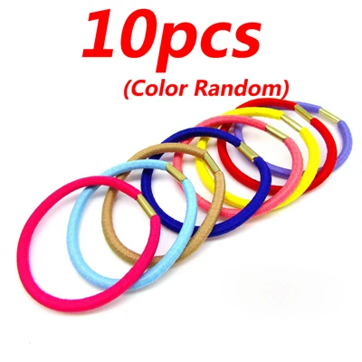 10pcs random color 3 шт., повязка на голову для женщин и девочек, телефонный шнур, конский хвост, держатели для волос, резинки для волос для девочек, резинка для волос - Цвет: 10pcs random color