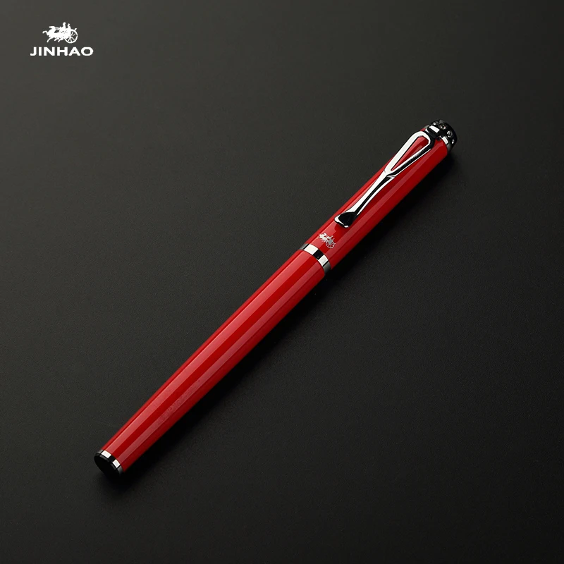 Jinhao 301 гладкий черный белый дополнительный тонкий наконечник 0,38 перьевая ручка Роскошные Металлические чернильные ручки для подарка офисные принадлежности канцелярские принадлежности