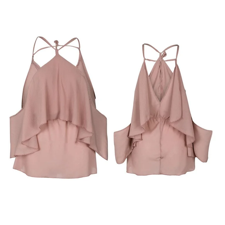 Новинка 2017 женская блузка с открытыми плечами и оборками летние топы женские