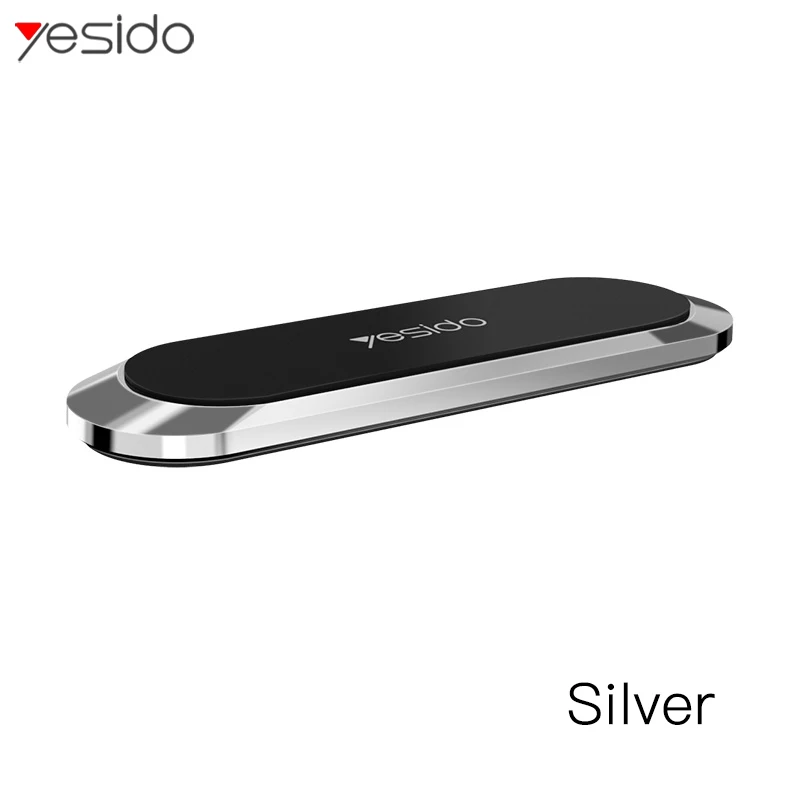 Silver Yesido C55 мини полоса форма Магнитная автомобильная подставка для телефона для iPhone samsung Xiaomi настенный металлический магнит gps автомобильное крепление приборной панели - Цвет: Silver