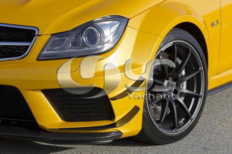 FRP стекловолокно комплект подходит для 12-13 Mercedes Benz W204 C63 AMG седан черная серия стиль более широкий обвес(бампер крыло боковые юбки