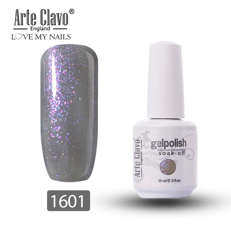 1601 Arte Clavo, новинка, 47 цветов, 15 м, УФ-гель для ногтей, не впитывается, Гель-лак для ногтей, лак для маникюра, основа для ногтей, блестящий Гель-лак - Цвет: 1601