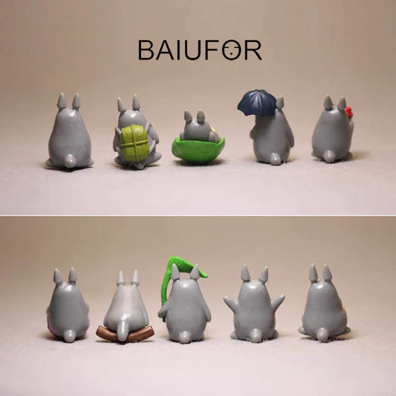 Фигурки и миниатюрные фигурки BAIUFOR супер мини-фигурки в виде Тоторо пластиковые