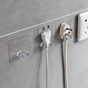 5 шт. прозрачный провод разъем стеллаж для хранения Офис настенная полка кухонная утварь для хранения крюк Аксессуары для ванной комнаты