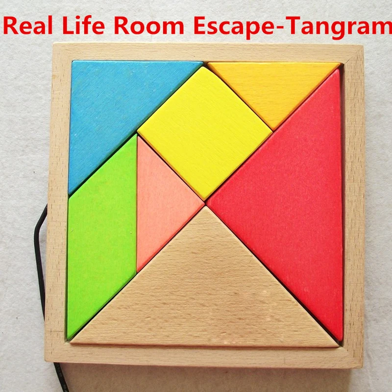 

finish jigsaw puzzle Takagism game in real world puzzle props for real room escape Tangram to open the door