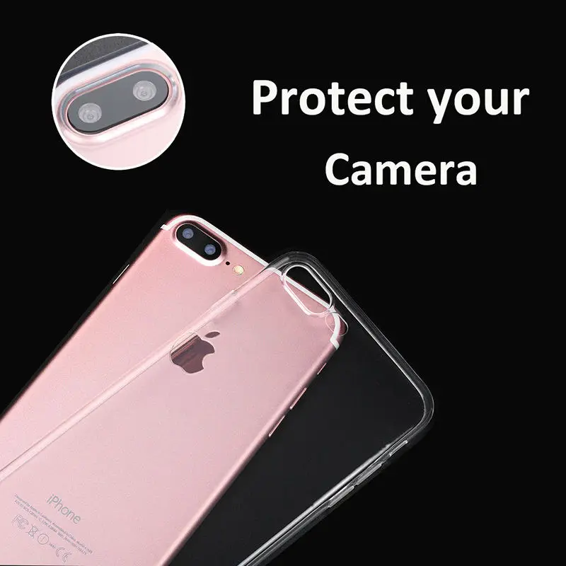 Cover Case For iPhone 6 S 5 5s se 8 Plus 7 plus 6S xs max TPU Ultra Thin Crystal Rubber Back Coque |