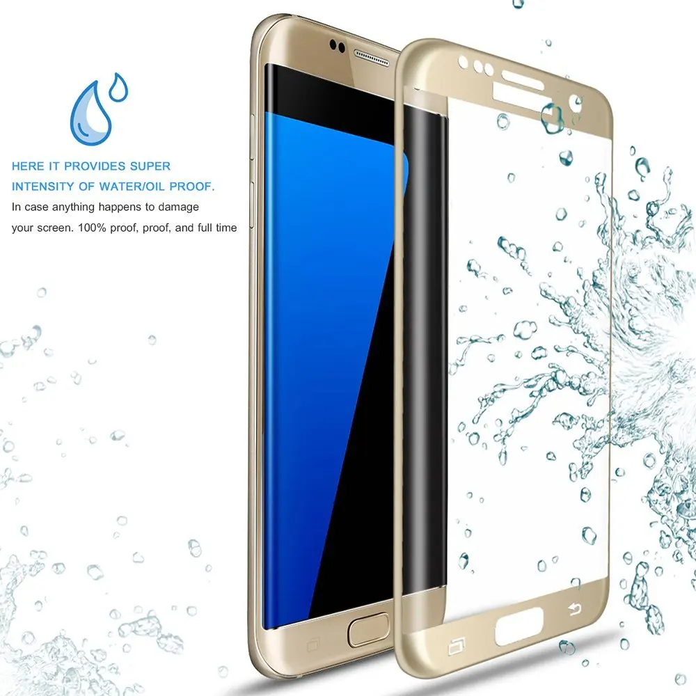Защитное закаленное стекло на экран для Samsung S7 s6 edge S10 5G с полным покрытием