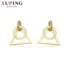 Xuping темпераментные серьги треугольной формы с синтетическим кубическим цирконием женские ювелирные изделия с символикой Дня Благодарения подарок 94433