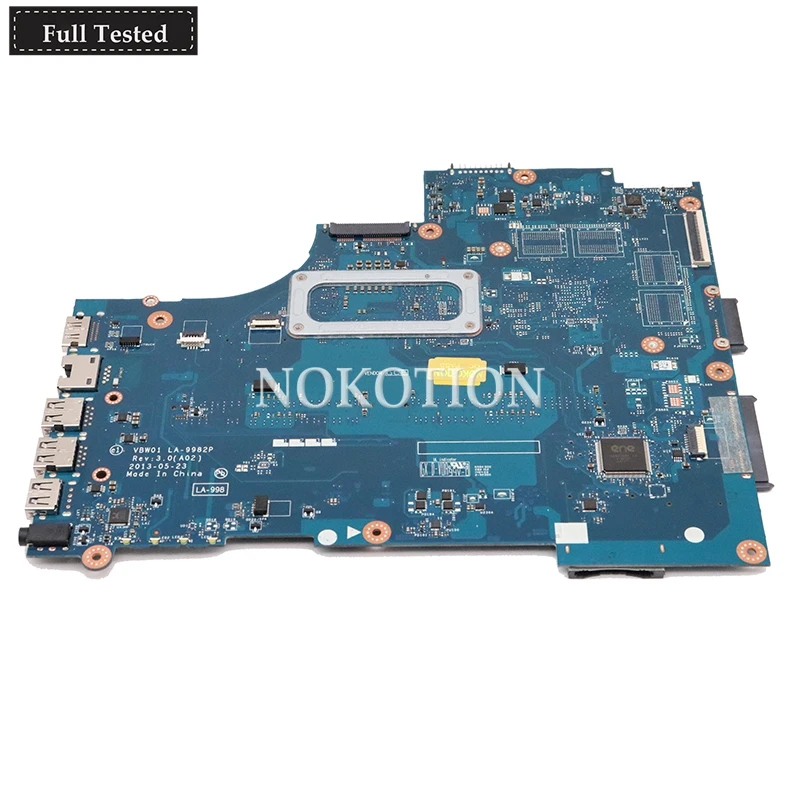 Материнская плата NOKOTION для ноутбука DELL inspirion 15R 3537 5537 материнская ЦП I5-4200U 000GCY VBW01 |