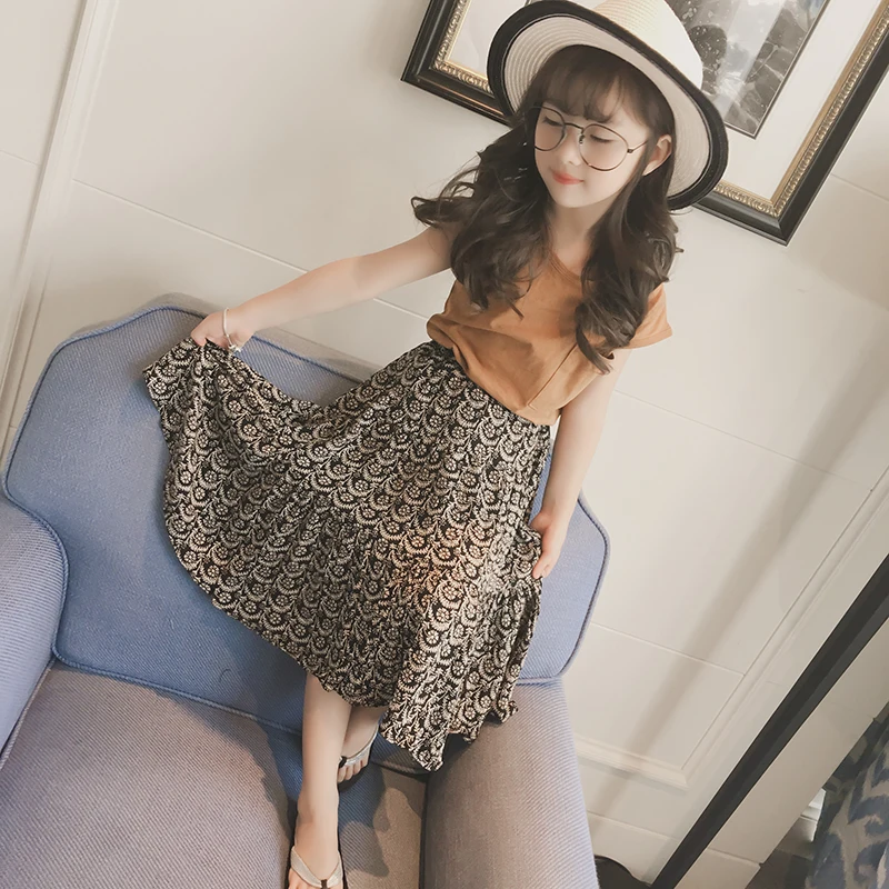 Новинка 2019 года Детский комплект из двух предметов брендовый летний с цветочным