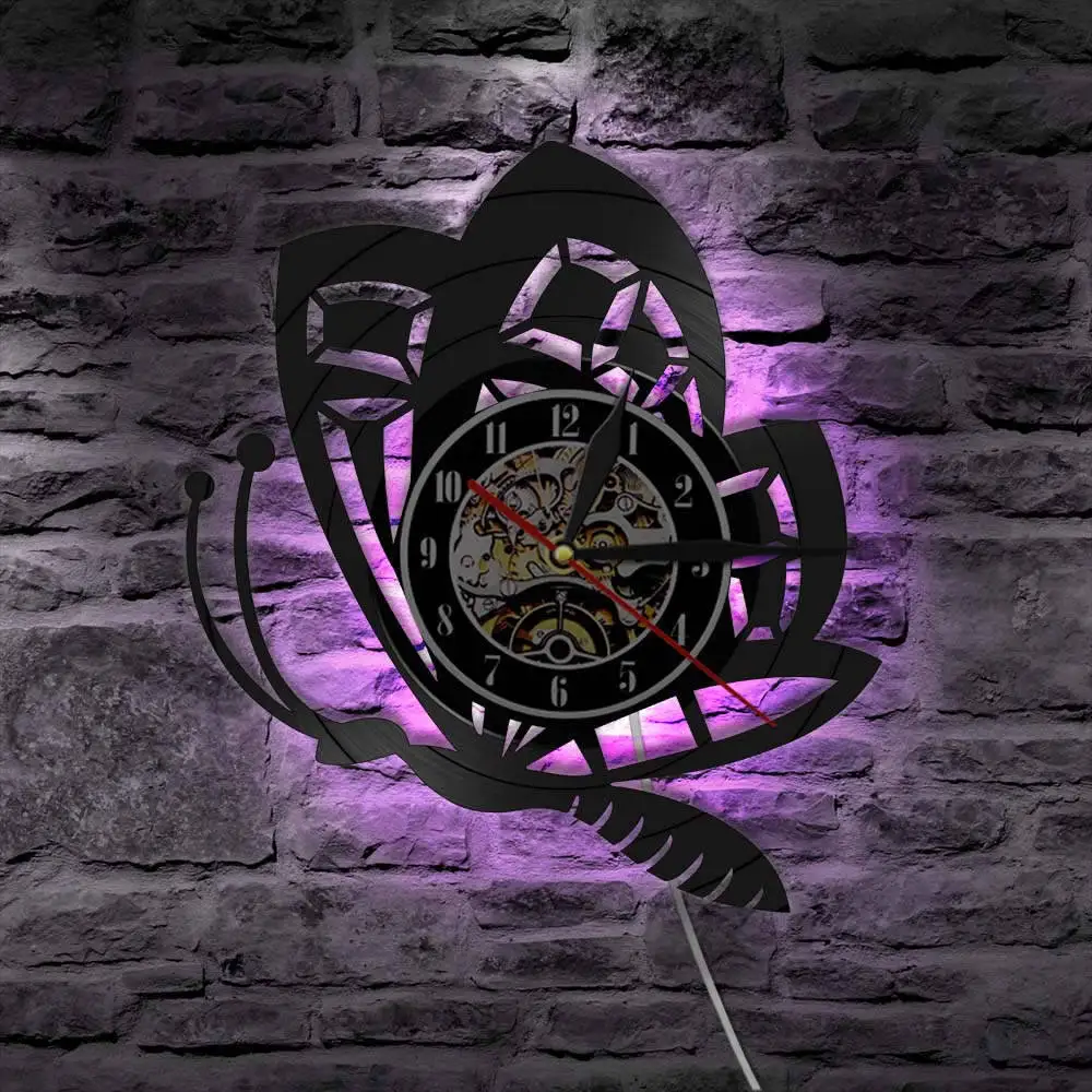 Насекомые настенный для дома декоративные часы Бабочка минималистичный дизайн