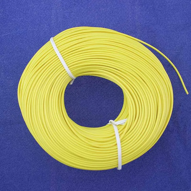 Оптом 1pin 5 метров супер гибкий 22AWG ПВХ изолированный латунный провод электрический кабель, светодиодный кабель, DIY 13 цветов на выбор - Цвет: Цвет: желтый