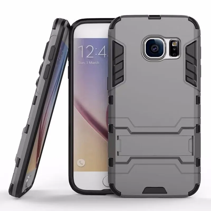 Гибридный жесткий чехол для samsung Galaxy S7 чехол для samsung S7 Edge ударопрочный бампер TPU чехол для samsung S 7 S7edge - Цвет: gray armor case
