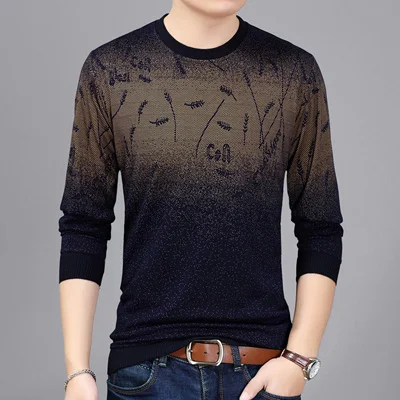 DIMUSI Autumn Winter Mens Sweater Shirt Casual Social Men Wool Pullover Sweater Men's Slim Knitwear Pull Sweaters Clothing 3XL - Цвет: Yellow