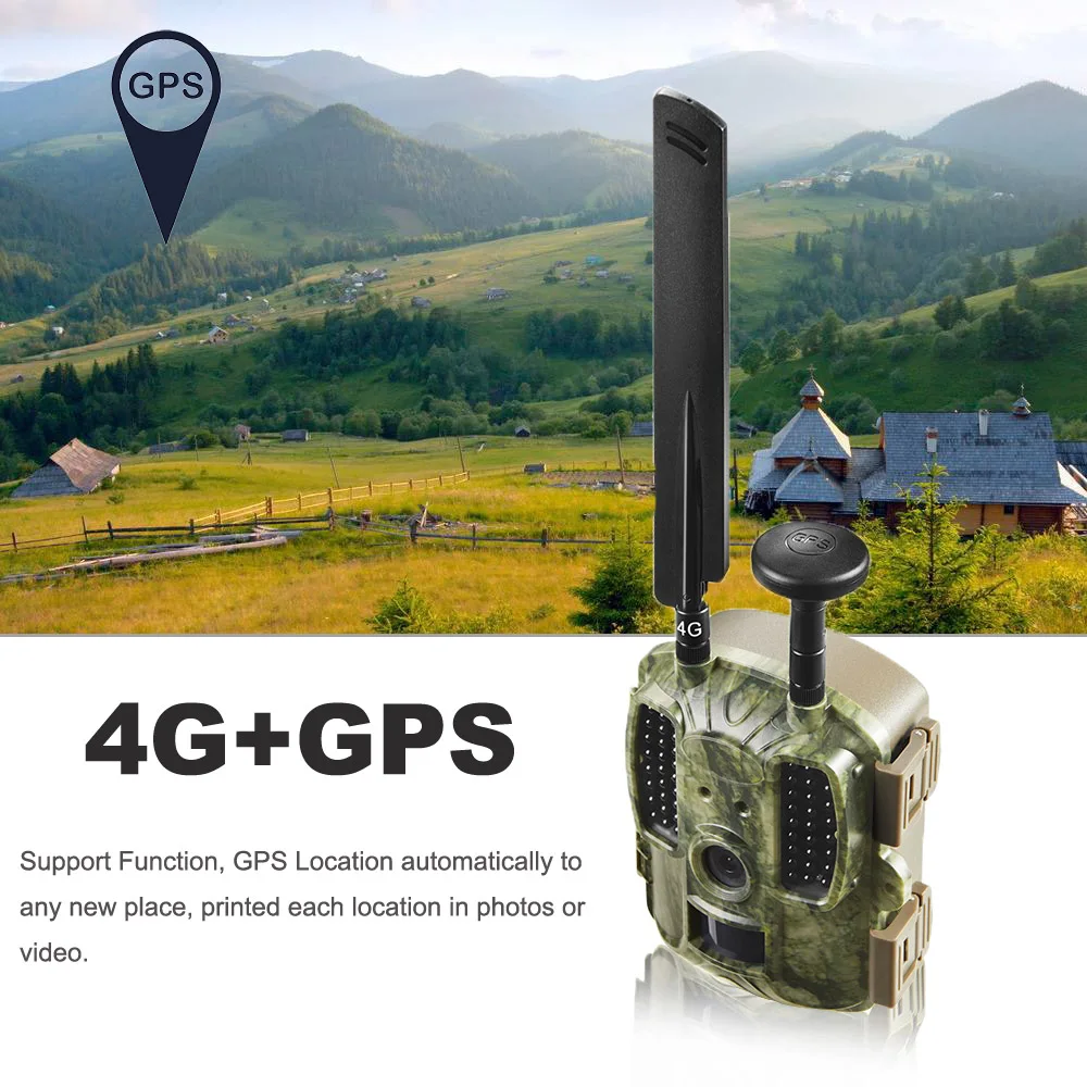 4G Охота Камера фото ловушки FDD LTE GPS дикий MMS электронной почты Отправьте видео