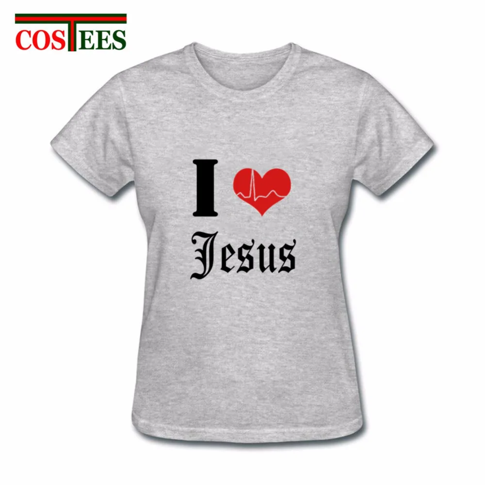 Женская футболка с надписью I Love JESUS Camisa LOVE Jesus для девочек|Футболки| |