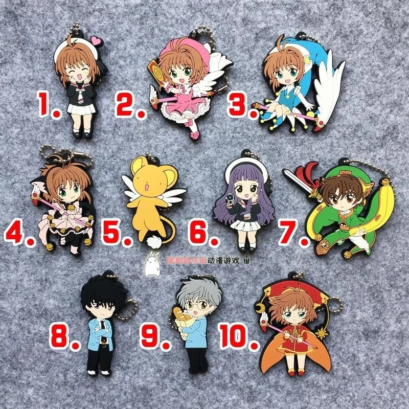 КИНОМОТО Сакура керо keruросу Ри сиаониан аниме кардкоптер резиновый брелок|cardcaptor