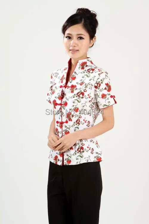 Оптовая продажа топ с чонсам винтажная модная женская летняя рубашка рисунком