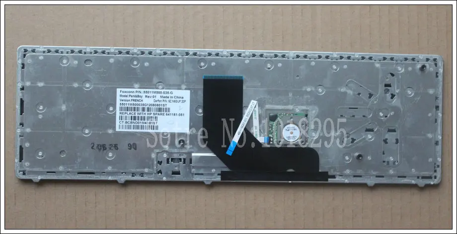 

New French Keyboard for HP EliteBook 8560p 8570P 8560B 6560b 6565b 6560P FR laptop keyboard with border 641180-A81 641181-051