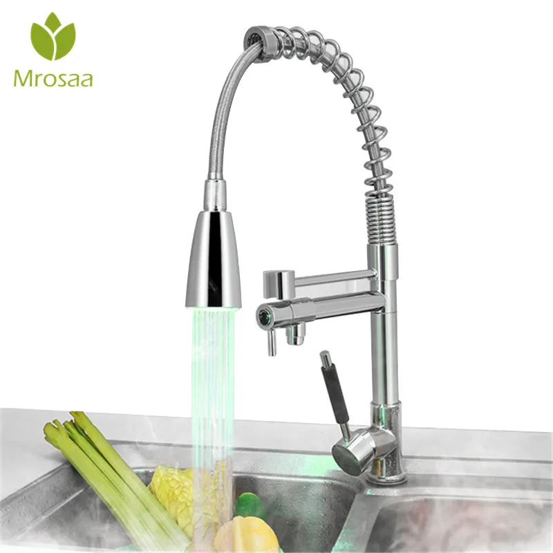 Mrosaa светодиодный кран с датчиком температуры распылитель светящийся АБС