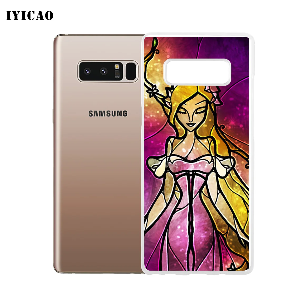Мягкий силиконовый чехол для телефона IYICAO Beauty Beast Rose Princess Samsung A5 A6 Plus A7 A8 A9 J3 J5 J7 Note 8
