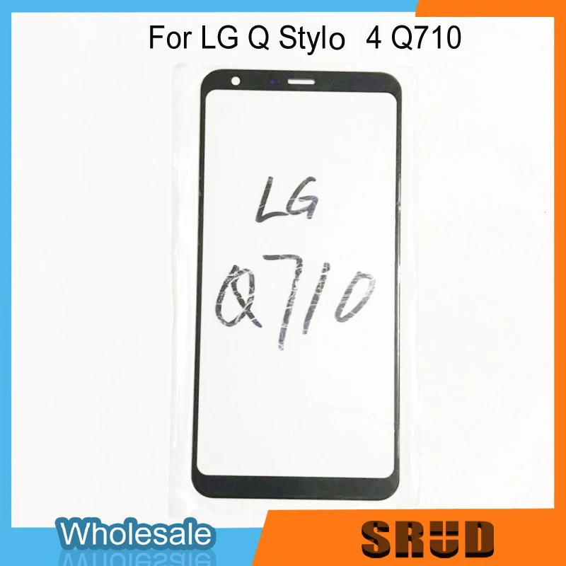 

10Pcs Mobile Touch Screen Glass For LG Q Stylo 4 Q710 Q710MS Q710CS Front Panel Glass Touch Screen Outer Glass Cover Lens
