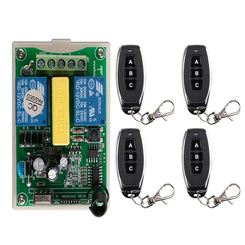 Беспроводной пульт дистанционного управления 220 В переменного тока 2 канала 10