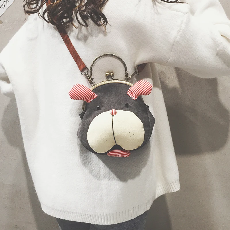 MLITDIS Women Handbag 3D Dog Style Single Shoulder Back Bag Canvas Doggie Mini Crossbody Bags Rucksack Princess Lovely | Багаж и сумки
