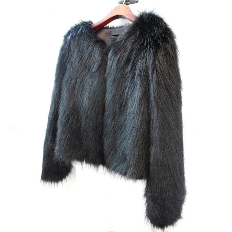 2017 пальто из искусственного меха Для женщин теплые короткие Стиль верхняя одежда