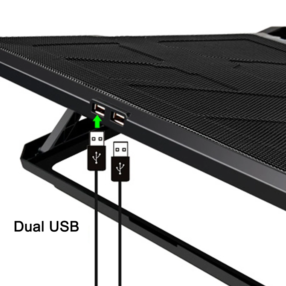 Notebook Cooler Laptop Cooling Pads Radiator 14/15.6-inch LCD Panel Mute Adjustment Wind Speed Temperature Rapid | Компьютеры и офис