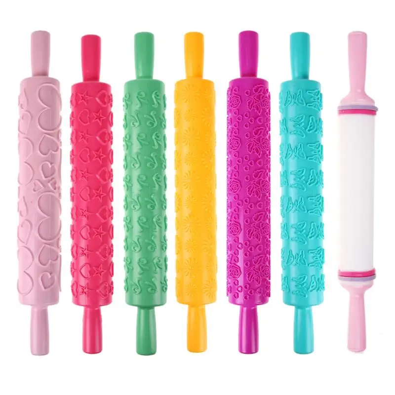 1 шт. различные узоры роликовый штифт руководство тесто ролик пластиковые паста