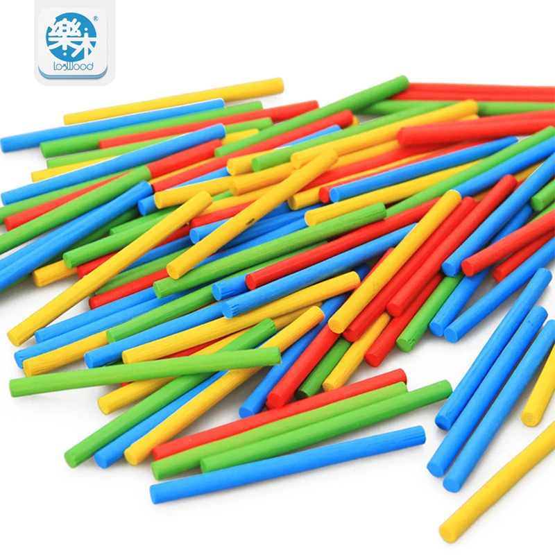 Деревянная палочка, пять цветов, случайные игрушки, набор из около 100 корней монтессорри, интересные подарки для детей Деревянная палочка, пять цветов, случайные игрушки, набор из около 100 корней монтессорри, интересные подарки для детей