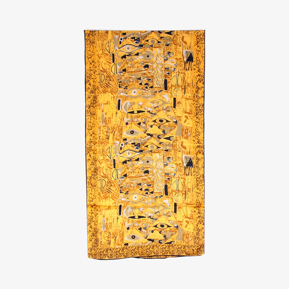Шелковый длинный шарф, шаль, картина маслом, Gustav Klimt's Adele Bloch-Baue I, Всесезонная одежда, аксессуары