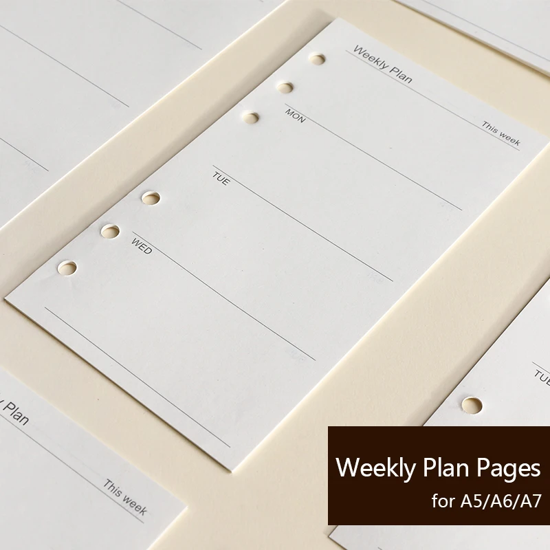 

Блокнот формата А5 с 6 отверстиями, 40 листов/шт., 2018, A6, A7