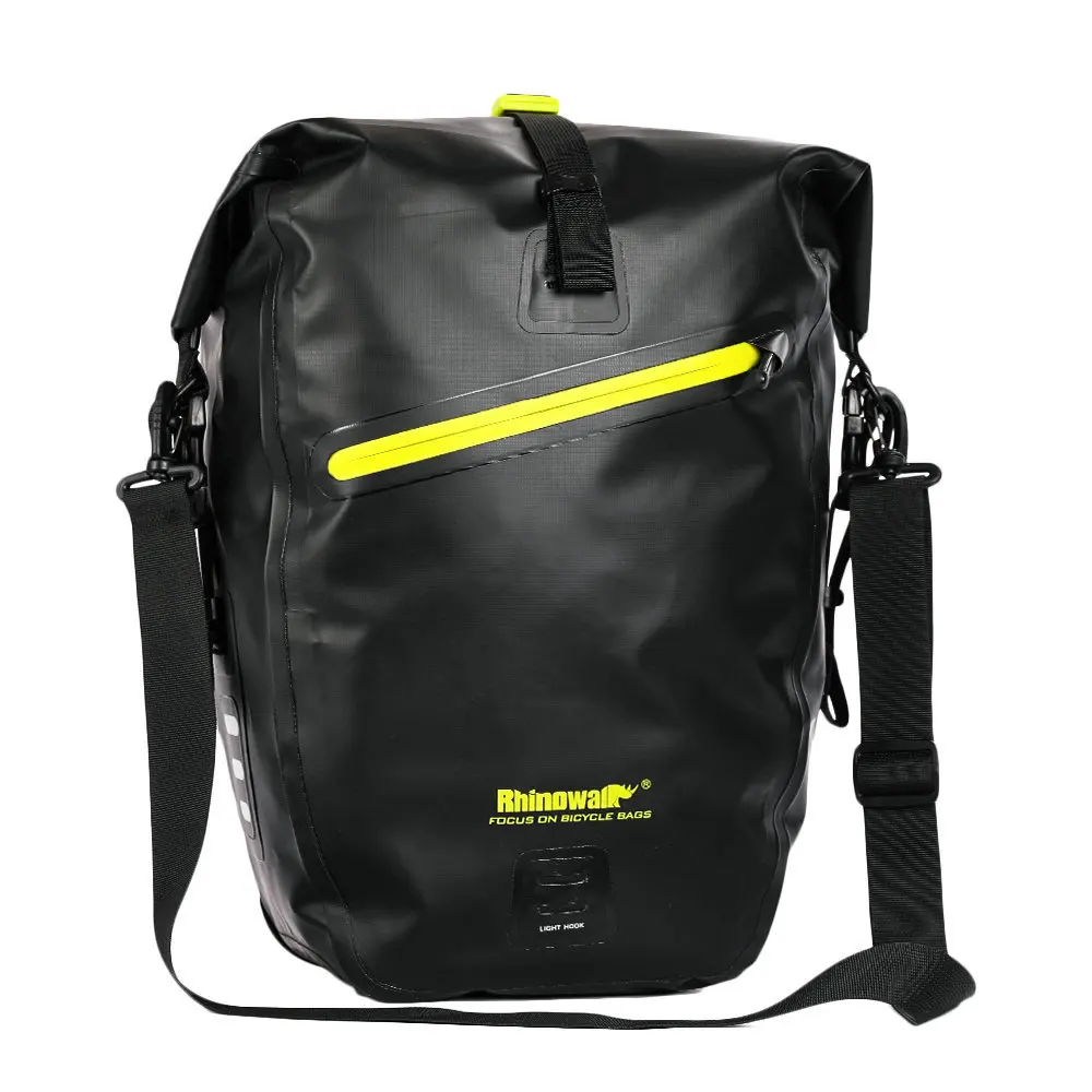 Upgrade Black 25L-27L Водонепроницаемая велосипедная сумка MTB для шоссейного велосипеда, велосипедная задняя стойка, сумка Pannier, велосипедная сумка на заднее сиденье, сумка через плечо, Аксессуары для велосипеда - Цвет: Upgrade Black