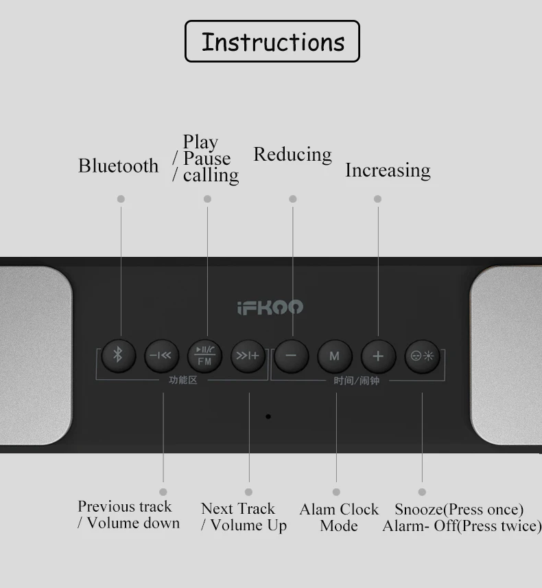 Bluetooth спике будильник и макияж зеркало беспроводной bluetooth динамик светодиодный