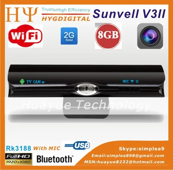Sunvell V3II android-тв box четырехъядерных процессоров палку 1.6 ГГц Android 4.2 2 г / 8 wi-fi 5.0MP