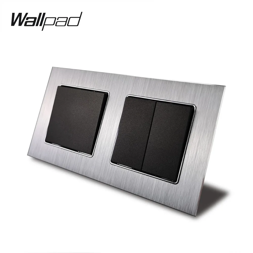 3 Gang 2 Way светильник переключатель с когтями Wallpad AC серебристого цвета из сатина