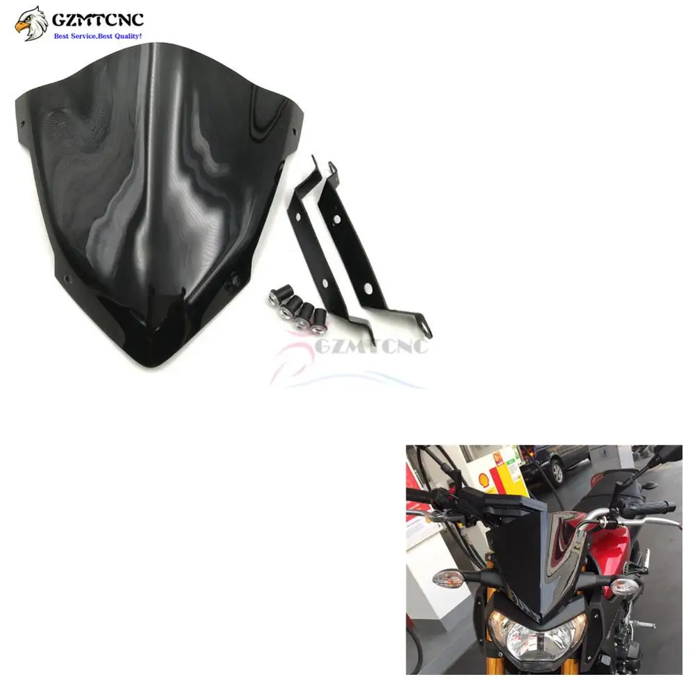 MT09 14-15 мотоциклетное ветровое стекло для Yamaha FZ09 ABS Пластик лобового стекла автомобиля с винтовым креплением MT 09 апасных-Бриз