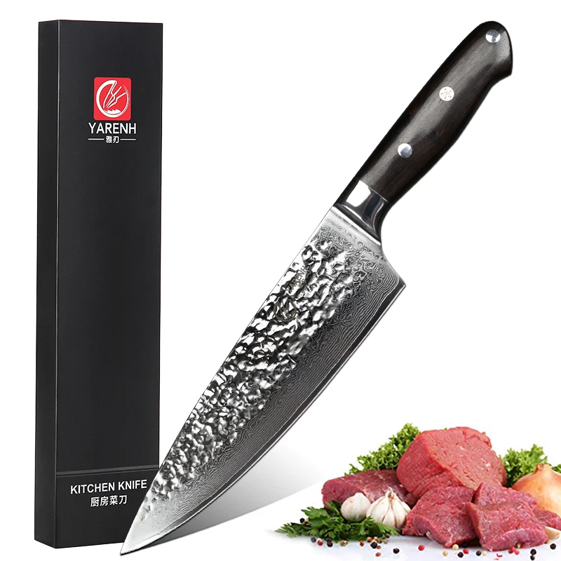 

Yarenh Chef Knife Professional Japanese Damascus Stainless Steel Gyuto Knife best Kitchen Knives