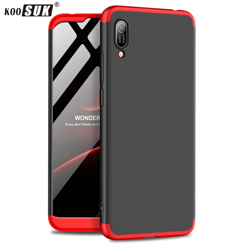 Чехол накладка Koosuk 3 в 1 для Huawei Y6 2019 жесткий матовый чехол телефона Pro Prime защитный