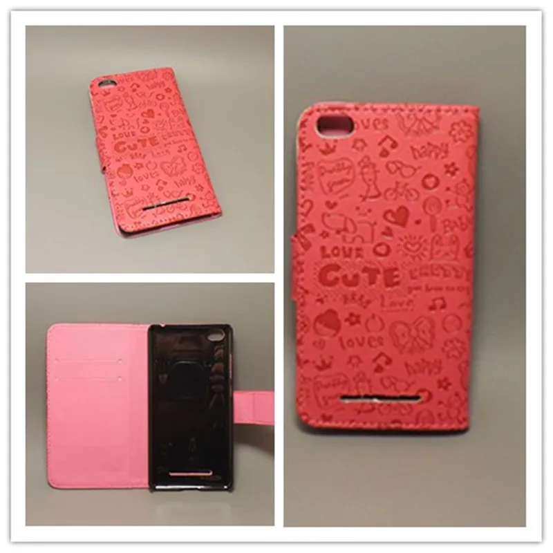Маленький часы Симпатичные Кожа Case Cove провести две Карты с 2 карты Для Xiaomi Redmi 3 Redmi3