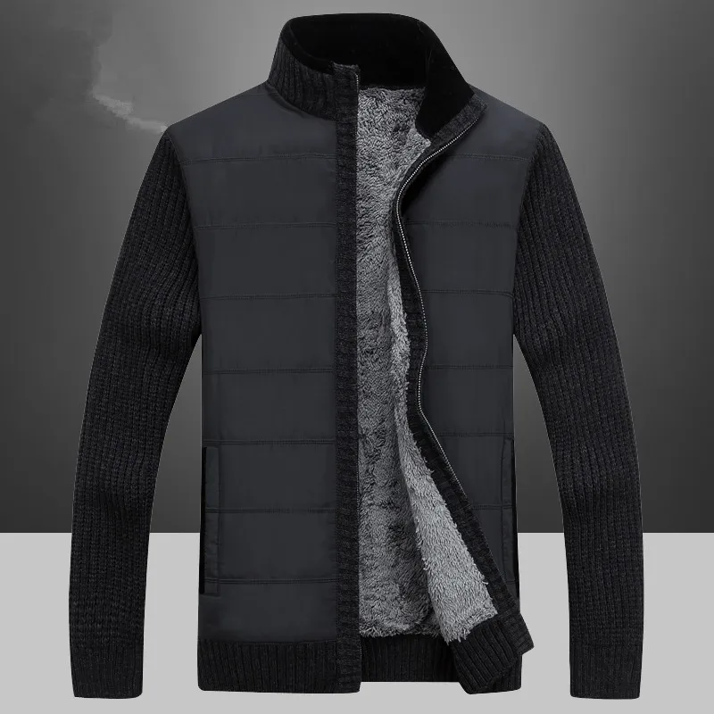 

Brand Clothing Fashion Sweater Men Cardigan Winter Knitwear Thicken Warm Men's Cardigans Sweaters Plus Size