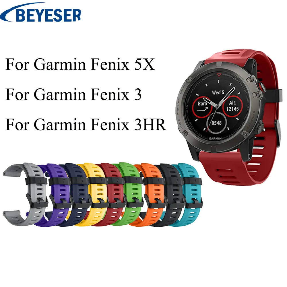 Силиконовый ремешок для часов Ремешок для Garmin Fenix 5X Fenix5X Plus браслет для Garmin Fenix 3 Fenix3HR браслет часы