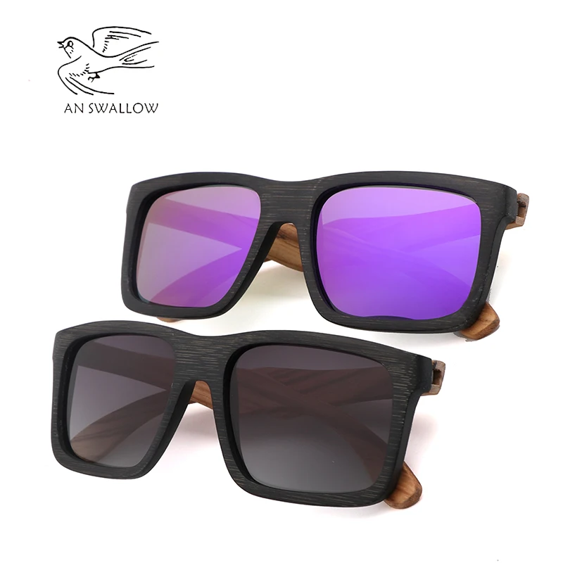 

ANSWALLOWN glasses fashion trend polarized bamboo sunglasses for men and women with bamboo frameand woodenlegs customizable LOGO