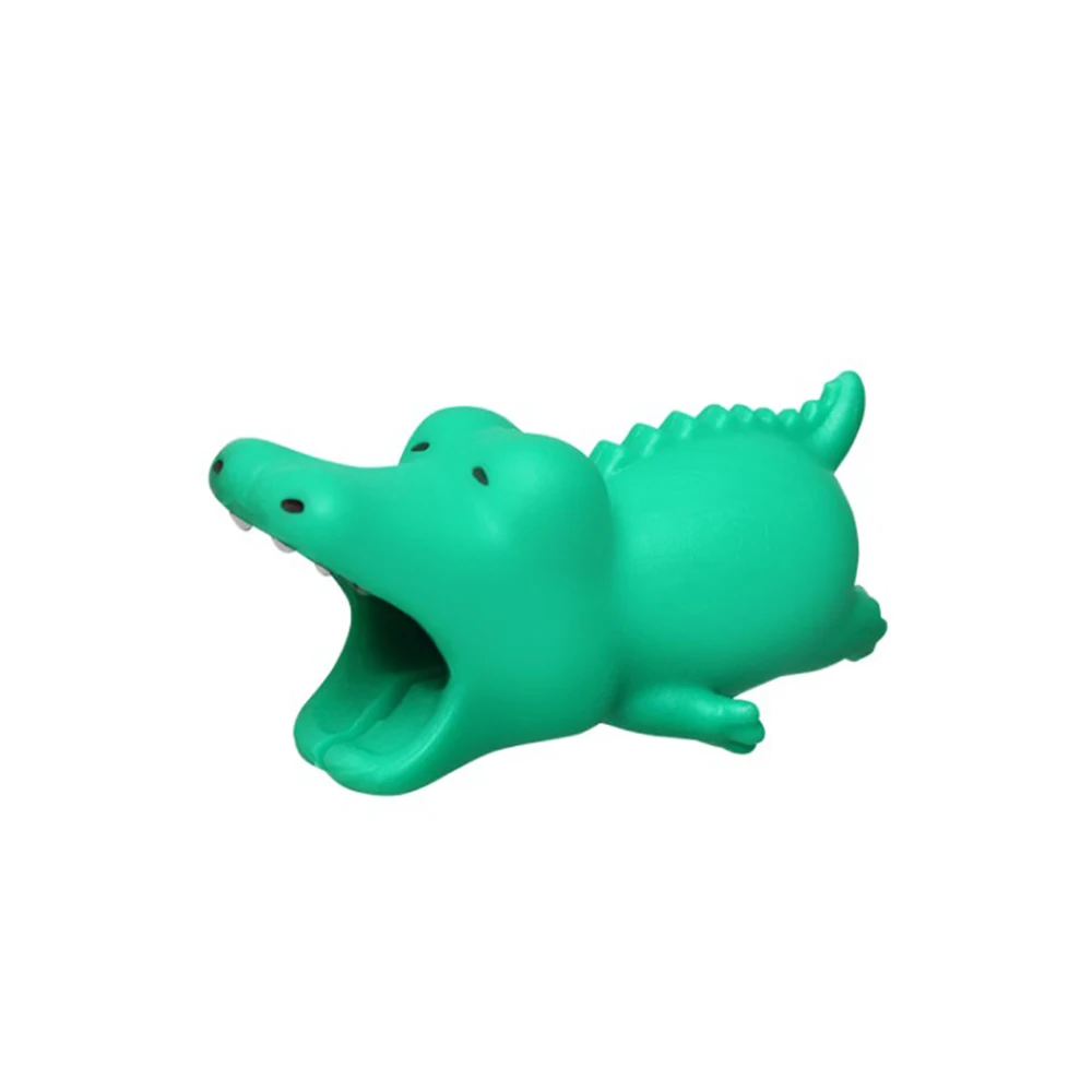 Crocodile Милые животные укуса USB кабель протектор линии передачи данных шнур протектор защитный чехол для сматывания кабеля чехол для iPhone usb кабель для зарядки - Цвет: Crocodile
